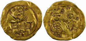 BYZANTINE EMPIRE: John II, Comnenus, 1118-1143, AV hyperpyron (4.31g), S-1938, DOC IV 1a, Hendy pl. 9-1ff, Christ seated facing on throne with IC - XC...