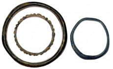 ANTIQUITIES: PHOENICIA & EGYPT: LOT of 3 glass rings, Opitz (2011) p.464 (plate examples): one ancient Egyptian, 80mm, likely late Ptolemaic to early ...