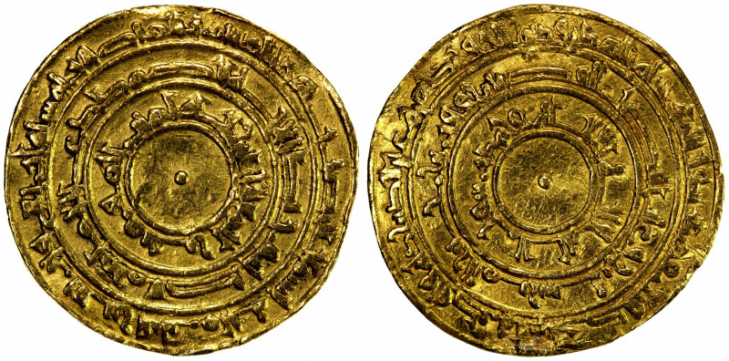 FATIMID: al-Mu'izz, 953-975, AV dinar (4.00g), al-Mansuriya, AH344, A-697.1, Nic...