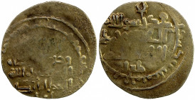 ATABEGS OF KHUZESTAN: Amiran b. Shamla, 1175-1195, AV dinar (2.26g), NM, ND, A-1921L, Zeno-62713, citing the Seljuq sultan of the West, Tughril III (b...