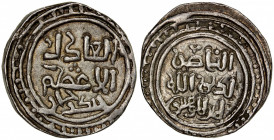 GREAT MONGOLS: Chingiz Khan, 1206-1227, AR dirham (3.16g), [Ghazna], ND, A-1967, inscribed al-'adil / al-a'zam / chingiz khan, thus citing Chingiz Kha...