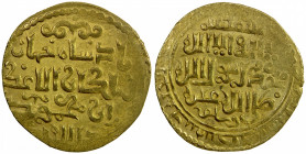 ILKHAN: Ghazan Mahmud, 1295-1304, AV dinar (4.13g), Madinat Tabriz, AH(69)4, A-2167, pre-reform issue, with the title padshah-i jahan, "king of the wo...