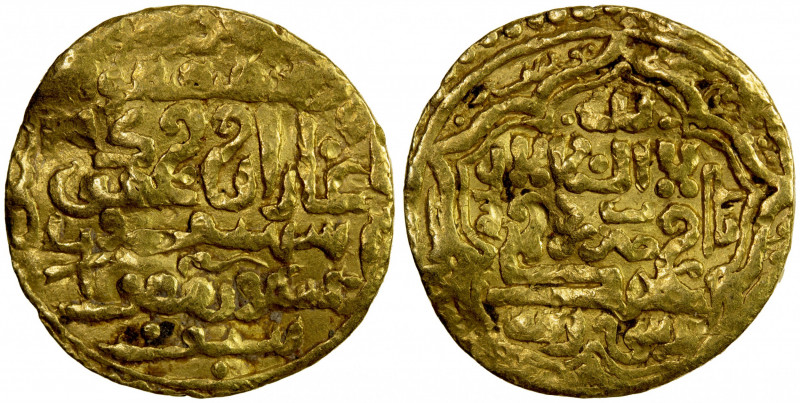 ILKHAN: Ghazan Mahmud, 1295-1304, AV dinar (4.30g), Yazd, DM, A-2170, standard t...