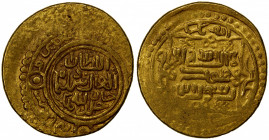 ILKHAN: Sulayman, 1339-1346, AV dinar (5.56g) (Hamadan), AH740, A-F2248, type B, as on the silver coinage, mint confirmed by die-link on both sides to...