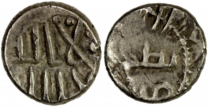 GOVERNORS OF SIND: Mansur (b. Jumhur al-Kalbi), ca. 747-752, AR damma (0.48g), A...