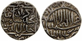 MUGHAL: Akbar I, 1556-1605, AR heavy rupee (11.99g), Hisar Firuza, AH963, KM-80.9, rupees of this mint dated AH963 were struck to a heavier standard o...