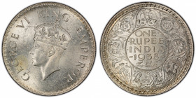 BRITISH INDIA: George VI, 1936-1947, AR rupee, 1938(b), KM-555, S&W-9.11, Prid-234, with dot, a wonderful lustrous example! PCGS graded MS64.
Estimat...