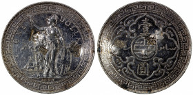 CHINESE CHOPMARKS: GREAT BRITAIN: AR trade dollar, 1899-B, KM-T5, with several large Chinese merchant chopmarks, cleaned, EF.
Estimate: $100-150