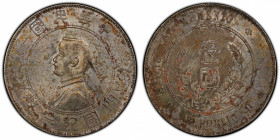 CHINA: Republic, AR dollar, ND (1927), Y-318a.1, L&M-49, Memento type, Sun Yat-sen, with small Chinese merchant chopmark, attractively toned, PCGS gra...