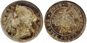 HONG KONG: Victoria, 1840-1901, AR 20 cents, 1867, KM-7, very attractively toned! ANACS graded AU50.
Estimate: $100-150