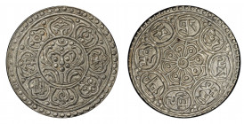 TIBET: AR ga-den tangka, ND (1907-12), Y-F13.1, Rhodes-F(vi), with 12mm circle, an attractive mint state example, PCGS graded MS62.
Estimate: $150-25...