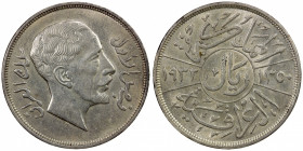 IRAQ: Faisal I, 1921-1933, AR riyal, 1932/AH1350, KM-101, very lightly cleaned, one-year type, About Unc, ex Joe Sedillot Collection.
Estimate: $200-...