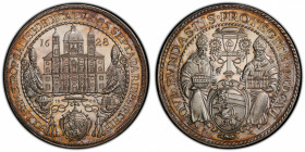 SALZBURG: AR 2 thaler, 1928, Macho-284, 300th Anniversary of the Consecration of the Salzburger Dom with design based on the thaler of 1628, PCGS grad...