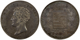 SAXE-COBURG-GOTHA: Ernst I, 1826-1844, AR thaler, 1829, KM-30, Dav-818. Cr-99a, initials EK, attractive light toning, one-year type, with old collecto...