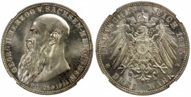 SAXE-MEININGEN: Bernhard III, 1914-1918, AR 3 mark, 1915, KM-207, Death of Georg II, NGC graded MS64.
Estimate: $150-250