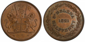 ST. HELENA: British Colony, AE ½ penny, 1821, KM-4, a wonderful lustrous example! PCGS graded MS64 BN, ex Joe Sedillot Collection.
Estimate: $150-250...