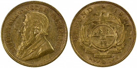 SOUTH AFRICA: Zuid-Afrikaansche Republiek, AV ½ pond, 1897, KM-9.2, EF, ex Joe Sedillot Collection.
Estimate: $220-260