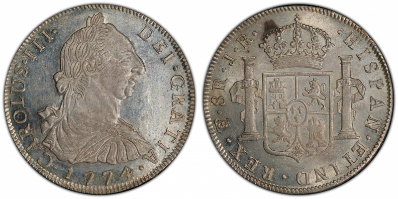 BOLIVIA: Carlos III, 1759-1788, AR 8 reales, 1774-PTS, KM-55, Cal-1170, assayer ...