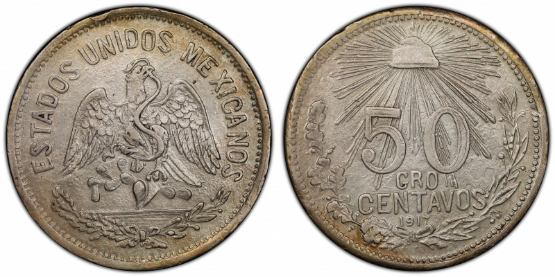 MEXICO: Revolutionary Issue, AR 50 centavos, Cacahuatepec, Guerrero, 1917, KM-65...