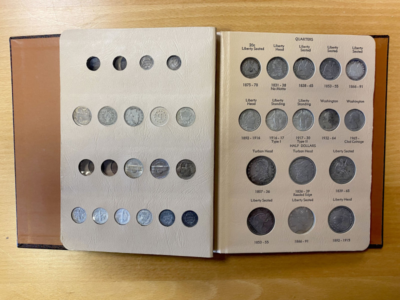 UNITED STATES: COLLECTION of 62 American type coins, housed in a deluxe Dansco a...