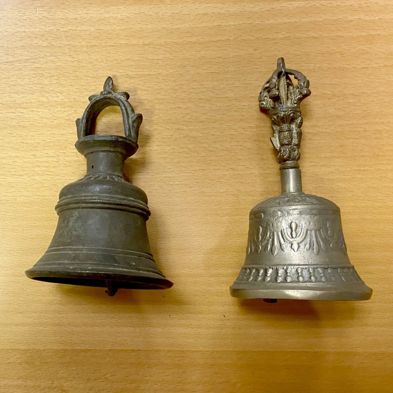 TIBET: LOT of 2 deoganta bells, Opitz p.130-31, including an older example with ...