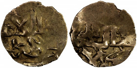 SALGHURID: Tughril b. Sunqur, 1175-1203, AV dinar (1.13g), NM, ND, A-1927H, caliph's name off flan, but late style, so most likely al-Nasir, Seljuq ov...