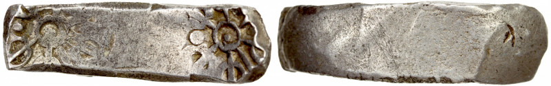 GANDHARA: Punchmarked, ca. 5th/4th century BC, AR shatamana (11.47g), medium "be...