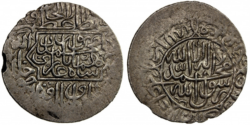 MUGHAL: Humayun, 1530-1556, AR light shahrukhi (3.89g), Qandahar, ND, A-G2464, s...