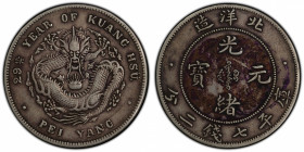 CHIHLI: Kuang Hsu, 1875-1903, AR dollar, Peiyang Arsenal mint, Tientsin, year 29 (1903), Y-73, L&M-462, without period variety, environmental damage, ...