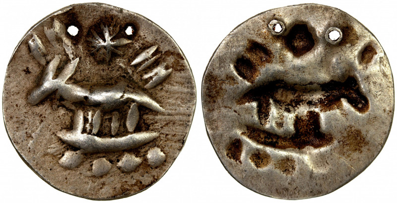 MINEMAW: Anonymous, ca. 10th/13th century, AR amulet (2.59g), simplified animal ...