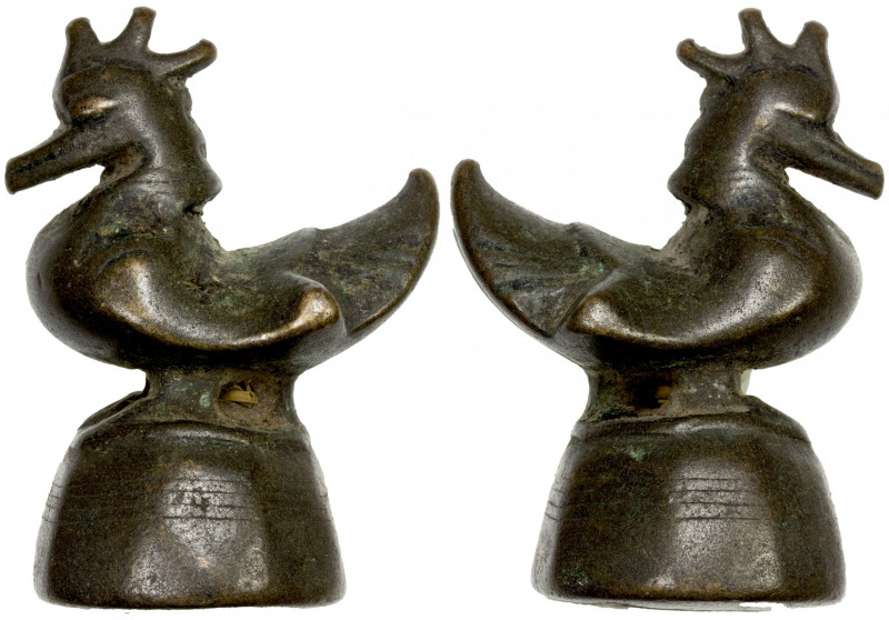 BURMA/MYANMAR: 19th to early 20th century, bronze opium weight (161.26g), 54mm t...