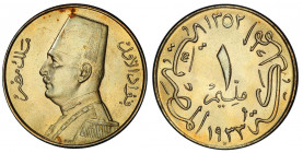 EGYPT: Fuad I, 1922-1936, AE 1 millieme, 1933/AH1352-H, KM-344, PCGS graded MS66 RB. Judging from the surface color of this example this piece must be...