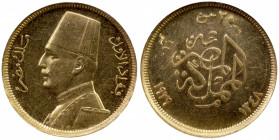 EGYPT: Fuad, as King, 1922-1936, AV 20 qirsh, 1929/AH1348, KM-351, NGC graded MS62.
Estimate: $100-130