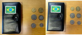 BRAZIL: Republic, 6-coin UNC set, 1932, 400th Anniversary of Colonization, set includes 100, 200, 400, 500, 1000 reis, and silver 2000 reis, with cust...