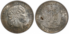 HAITI: Republic, AR 50 centimes, 1895, KM-47, a lovely mint state example! PCGS graded MS63, ex Joe Sedillot Collection.
Estimate: $125-175
