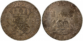 MEXICO: Carlos III, 1759-1788, AR 8 reales, 1760-Mo, KM-105, assayer MM, "Columnario" or "Pillar dollar", VF to EF.
Estimate: $140-180