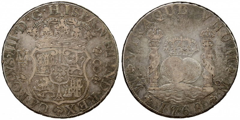 MEXICO: Carlos III, 1759-1788, AR 8 reales, 1768/7, KM-105, Gilboy-M-8-48a, assa...