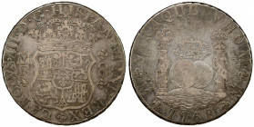 MEXICO: Carlos III, 1759-1788, AR 8 reales, 1768/7, KM-105, Gilboy-M-8-48a, assayer MF, Pillar type, traces of "7" behind "8" in date visible, particu...