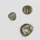 PHOENICIA: Arados, LOT of 3 silver coins, including a stater (9.86g, fourrée) and two 1/3 staters (3.45g, 2.93g), all with Ba'al-Arwad & galley; all V...