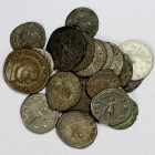 ROMAN EMPIRE: LOT of 19 coins, includes AR antoniniani and AE folles in better grades, including Gordian III, Philip I, Gallienus (2), Salonina, Salon...