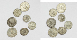 ROMAN EMPIRE: LOT of 7 silver coins, from mid-2nd to mid-3rd century, including denarii of Faustina Jr, Lucilla, Plautilla, Julia Mamaea, and antonini...