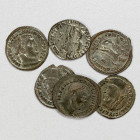 ROMAN EMPIRE: LOT of 6 choice folles, all Heraclea mint and Iovi Conservatori-type, 2 of Constantine & 4 of Licinius, all AU or MS, well-struck, and w...