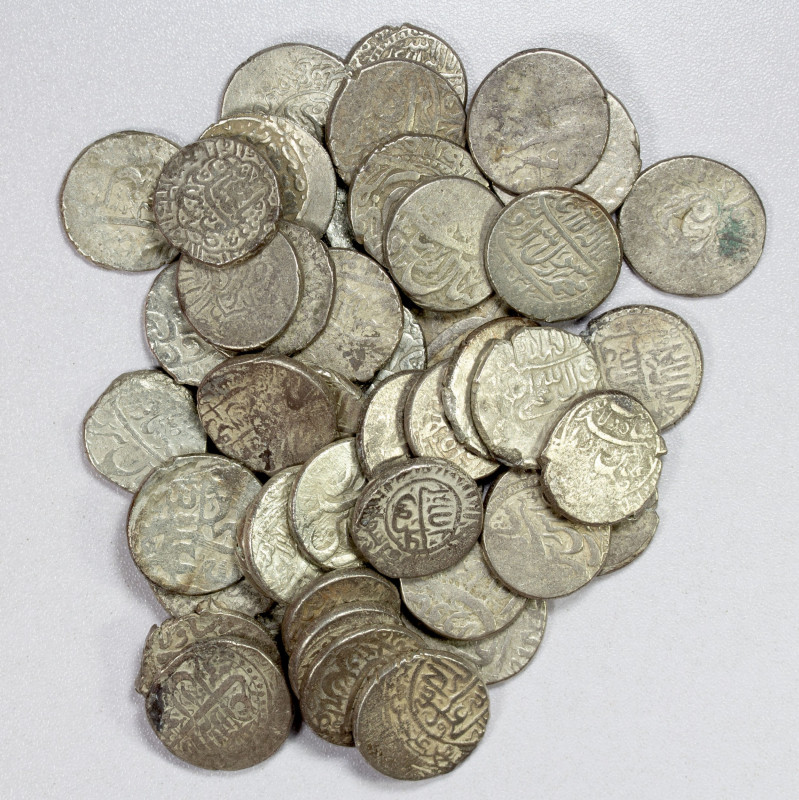 SAFAVID: 'Abbas I, 1588-1629, LOT of 49 silver abbasis, nearly all type A-2634.4...