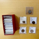 INDIA & STATES: LOT of 23 coins, including Kashmir (1 pc), Pudukkottai (1), Pulicat (1), Radhanpur (1), Rewa (2), Rohilkhand (1), Sikh Empire (1), Sik...