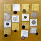INDIA: LOT of 13 coins, including Portuguese India: 1882 rupia and 1903 rupia; Bengal Presidency: ND year 37 Calcutta pice KM-57 and ND year 45 Farruk...