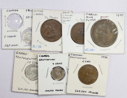 CANADA: LOT of 7 diverse coins and tokens, including Canada: 1911 5 cents; Newfoundland: 1936 cent, 1903 5 cents, and 1917-C 10 cents; Nova Scotia: 18...