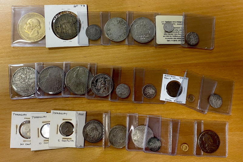 WORLDWIDE: LOT of 25 diverse world coins, including Bulgaria Ivan Aleksandar (13...