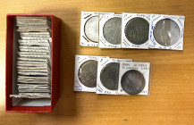 WORLDWIDE: LOT of 38 crowns and minors, including: Australia: 1937 crown KM-34; Canada: 1900 round 0's 5 cents KM-2; 1887 10 cents KM-3; 1915 10 cents...