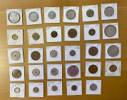 WORLDWIDE: LOT of 29 coins, including New Caledonia (1 pc), New Guinea (4), New Hebrides (1), New Zealand (9), Nigeria (1), Pakistan (2), Palestine (8...