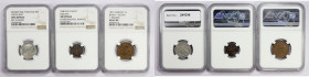 WORLDWIDE: LOT of 3 NGC-certified coins, including German States-Baden: AE kreuzer 1871, KM-253 Victory against France, MS63BN; Italian States-Tuscany...